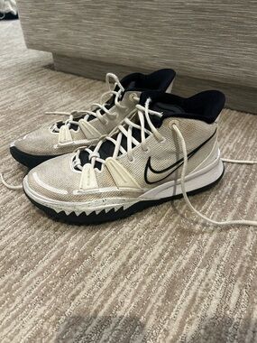 Nike White and Black Kyrie Irving’s Basketball Sneakers